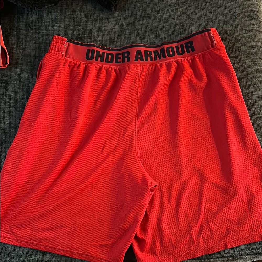 Under Armour Red Athletic Shorts